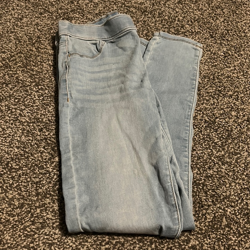 SO high rise skinny jeans